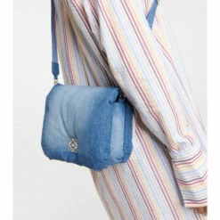 Loewe Goya Puffer Denim Shoulder Bag