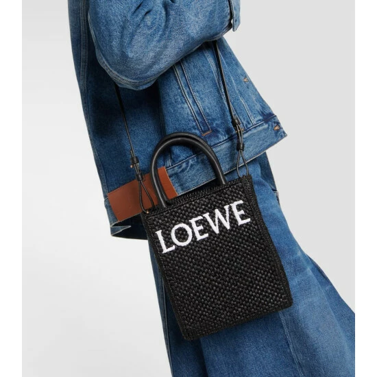Loewe Leather-trimmed Raffia Tote Bag 1 Loewe Leather-trimmed Raffia Tote Bag