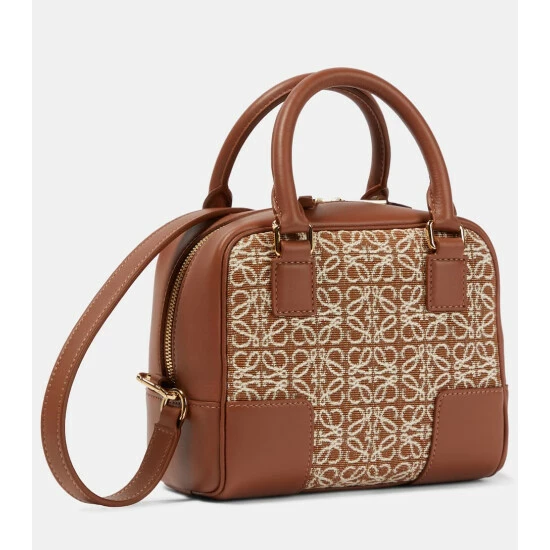 Loewe Amazona 19 Square Jacquard And Leather Tote 3 Loewe Amazona 19 Square Jacquard And Leather Tote - Image 3