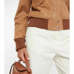 Loewe Shearling-collar Leather Bomber Jacket -Loewe Shop unnamed file 2533