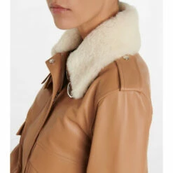 Loewe Shearling-collar Leather Bomber Jacket -Loewe Shop unnamed file 2534