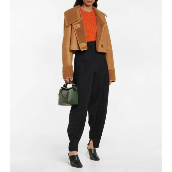 Loewe Shearling-trimmed Leather Jacket 1 Loewe Shearling-trimmed Leather Jacket