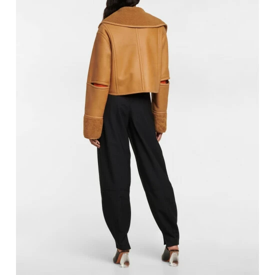 Loewe Shearling-trimmed Leather Jacket 2 Loewe Shearling-trimmed Leather Jacket - Image 2