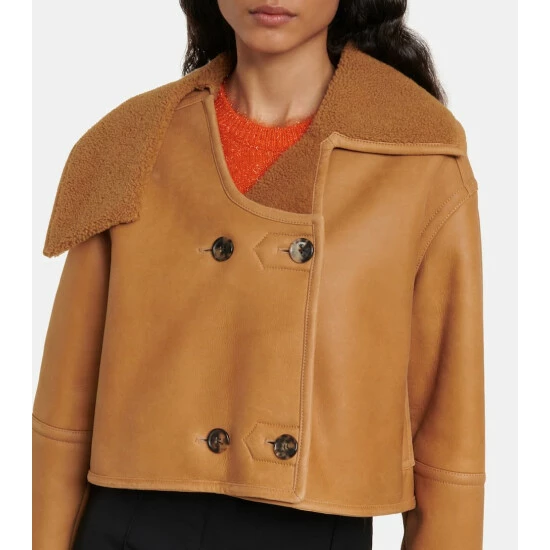 Loewe Shearling-trimmed Leather Jacket 3 Loewe Shearling-trimmed Leather Jacket - Image 3