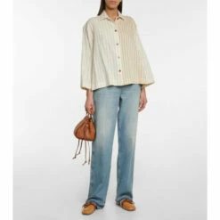 Loewe Striped Cotton And Linen-blend Shirt