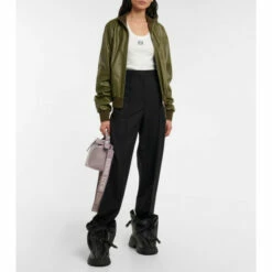 Loewe Flamenco Leather Wedge Ankle Boots