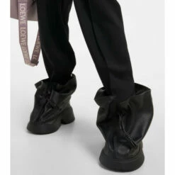 Loewe Flamenco Leather Wedge Ankle Boots 8 Loewe Flamenco Leather Wedge Ankle Boots -Loewe Shop unnamed file 263