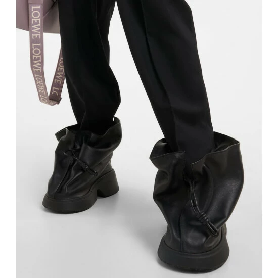 Loewe Flamenco Leather Wedge Ankle Boots 3 Loewe Flamenco Leather Wedge Ankle Boots - Image 3