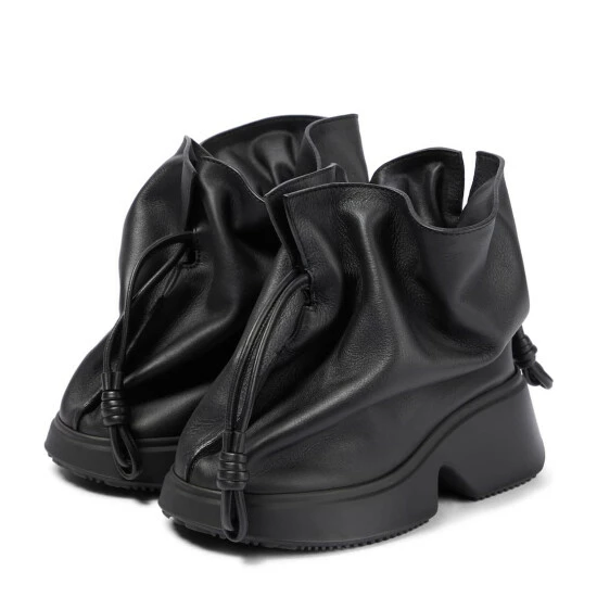 Loewe Flamenco Leather Wedge Ankle Boots 4 Loewe Flamenco Leather Wedge Ankle Boots - Image 4