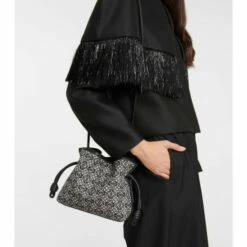 Loewe Flamenco Mini Jacquard Canvas Clutch