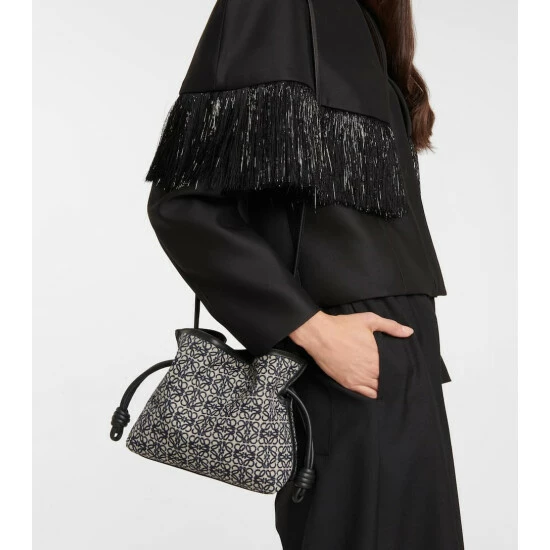 Loewe Flamenco Mini Jacquard Canvas Clutch 1 Loewe Flamenco Mini Jacquard Canvas Clutch