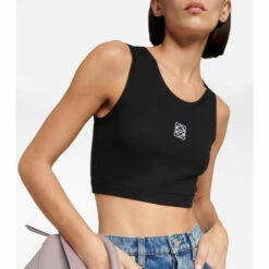 Loewe Anagram Cropped Cotton-blend Tank Top -Loewe Shop unnamed file 2793