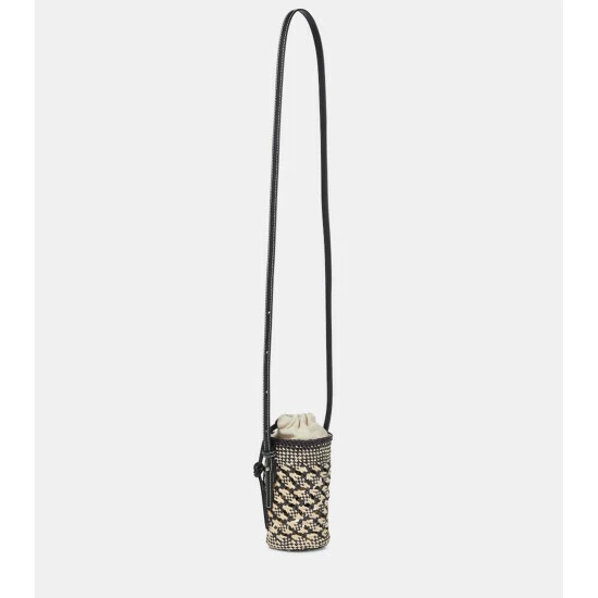 Loewe Cylinder Leather-trimmed Raffia Crossbody Bag 3 Loewe Cylinder Leather-trimmed Raffia Crossbody Bag - Image 3