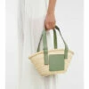Loewe Paula's Ibiza Small Leather-trimmed Basket Tote