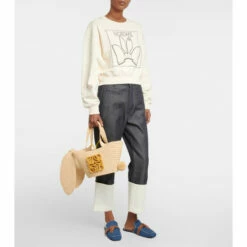 Loewe Bunny Basket Small Raffia Tote Bag -Loewe Shop unnamed file 295