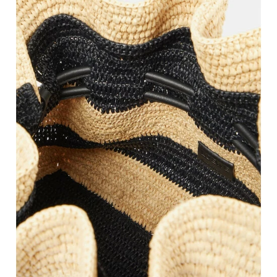 Loewe Paula's Ibiza Flamenco Small Striped Raffia Clutch 2 Loewe Paula's Ibiza Flamenco Small Striped Raffia Clutch - Image 2