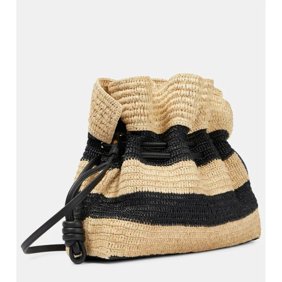 Loewe Paula's Ibiza Flamenco Small Striped Raffia Clutch 3 Loewe Paula's Ibiza Flamenco Small Striped Raffia Clutch - Image 3