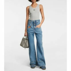 Loewe Anagram Ribbed Jersey Tank Top