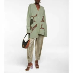 Loewe Intarsia Wool-blend Cardigan