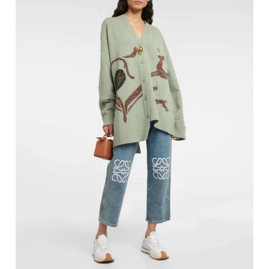 Loewe Anagram High-rise Cropped Jeans 1 Loewe Anagram High-rise Cropped Jeans