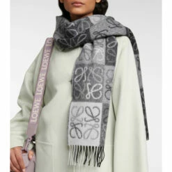 Loewe Anagram Wool And Cashmere Scarf