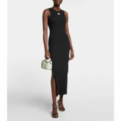 Loewe Shop 15 Loewe Anagram Cotton-blend Midi Dress