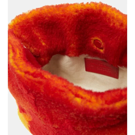 Loewe X Howl's Moving Castle Calcifer Flamenco Small Shearling Clutch 2 Loewe X Howl's Moving Castle Calcifer Flamenco Small Shearling Clutch - Image 2