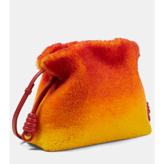 Loewe X Howl's Moving Castle Calcifer Flamenco Small Shearling Clutch 3 Loewe X Howl's Moving Castle Calcifer Flamenco Small Shearling Clutch - Image 3