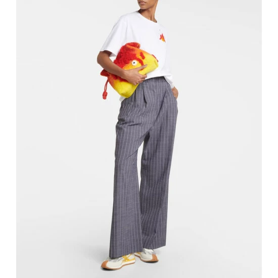 Loewe X Howl's Moving Castle Calcifer Flamenco Small Shearling Clutch 4 Loewe X Howl's Moving Castle Calcifer Flamenco Small Shearling Clutch - Image 4