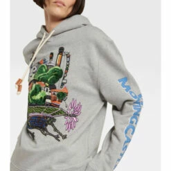 Loewe X Howl's Moving Castle Embroidered Cotton Hoodie -Loewe Shop unnamed file 3126
