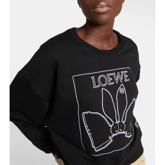 Loewe Embroidered Cotton Jersey Sweatshirt 3 Loewe Embroidered Cotton Jersey Sweatshirt - Image 3