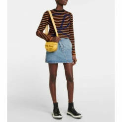 Loewe Anagram High-rise Denim Miniskirt