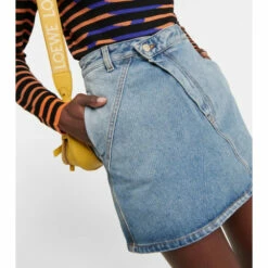 Loewe Anagram High-rise Denim Miniskirt -Loewe Shop unnamed file 437
