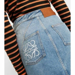 Loewe Anagram High-rise Denim Miniskirt -Loewe Shop unnamed file 438