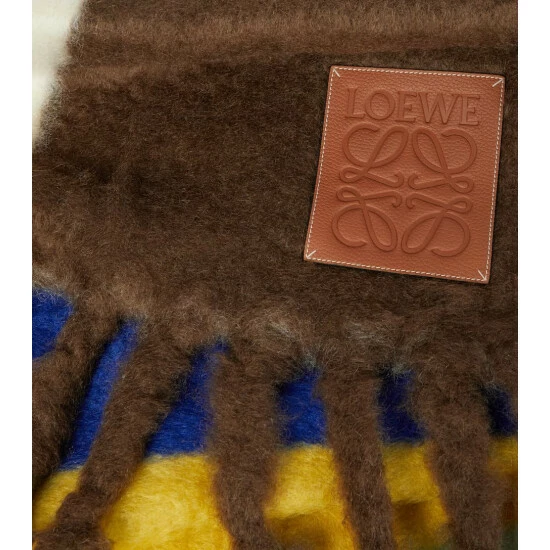 Loewe Striped Mohair-blend Blanket 1 Loewe Striped Mohair-blend Blanket