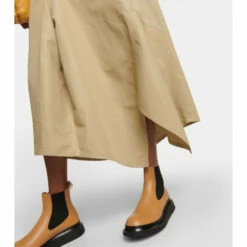 Loewe Asymmetrical Cotton And Linen Midi Skirt -Loewe Shop unnamed file 482