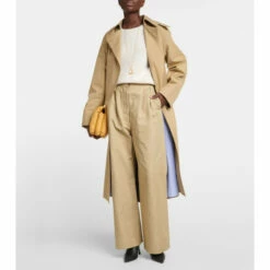 Loewe Pleated High-rise Cotton And Linen Pants
