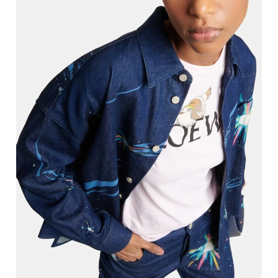 Loewe X Howl's Moving Castle Magical Sky Printed Denim Shirt Jacket 2 Loewe X Howl's Moving Castle Magical Sky Printed Denim Shirt Jacket - Image 2