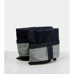 Loewe Leather And Denim Ankle Boots -Loewe Shop unnamed file 509