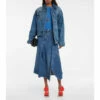 Loewe Asymmetric Denim Midi Skirt