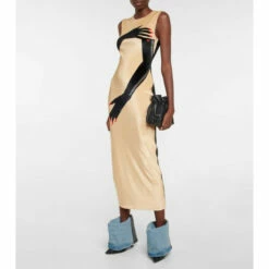 Loewe Denim And Leather Ankle Boots