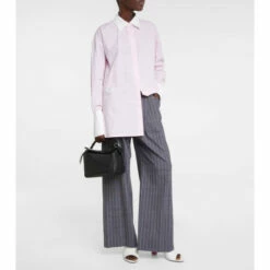 Loewe Striped Wide-leg Wool-blend Pants