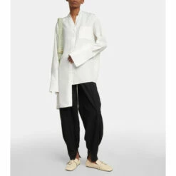 Loewe Anagram Asymmetric Silk Shirt