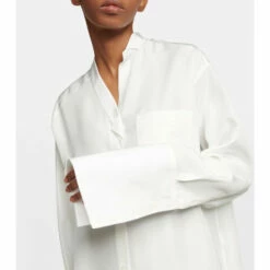 Loewe Anagram Asymmetric Silk Shirt -Loewe Shop unnamed file 657