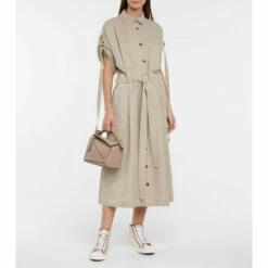 Loewe Anagram Leather-trimmed High-top Sneakers