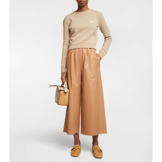 Loewe Anagram Cropped Wool Sweater 1 Loewe Anagram Cropped Wool Sweater