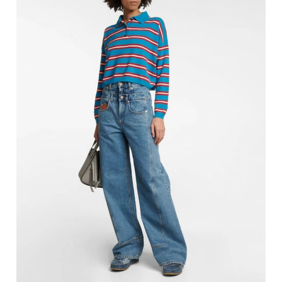 Loewe Striped Wool Polo Top 1 Loewe Striped Wool Polo Top