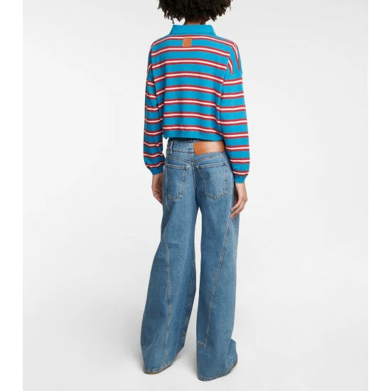 Loewe Striped Wool Polo Top 2 Loewe Striped Wool Polo Top - Image 2