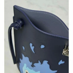 Loewe X Howl's Moving Castle Calcifer Dice Pocket Leather Crossbody Bag