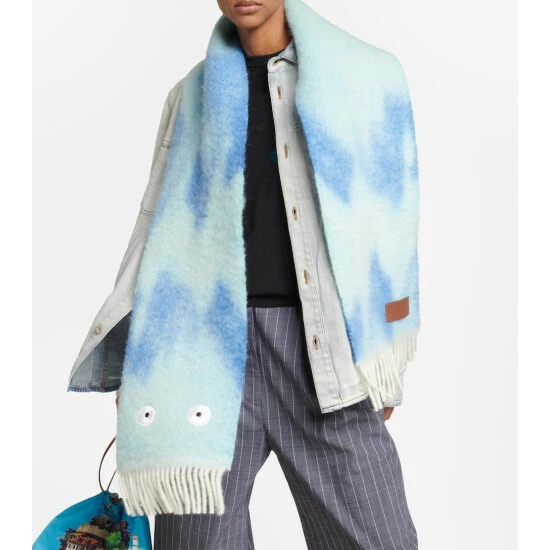 Loewe X Howl's Moving Castle Calcifer Wool And Mohair Scarf 1 Loewe X Howl's Moving Castle Calcifer Wool And Mohair Scarf